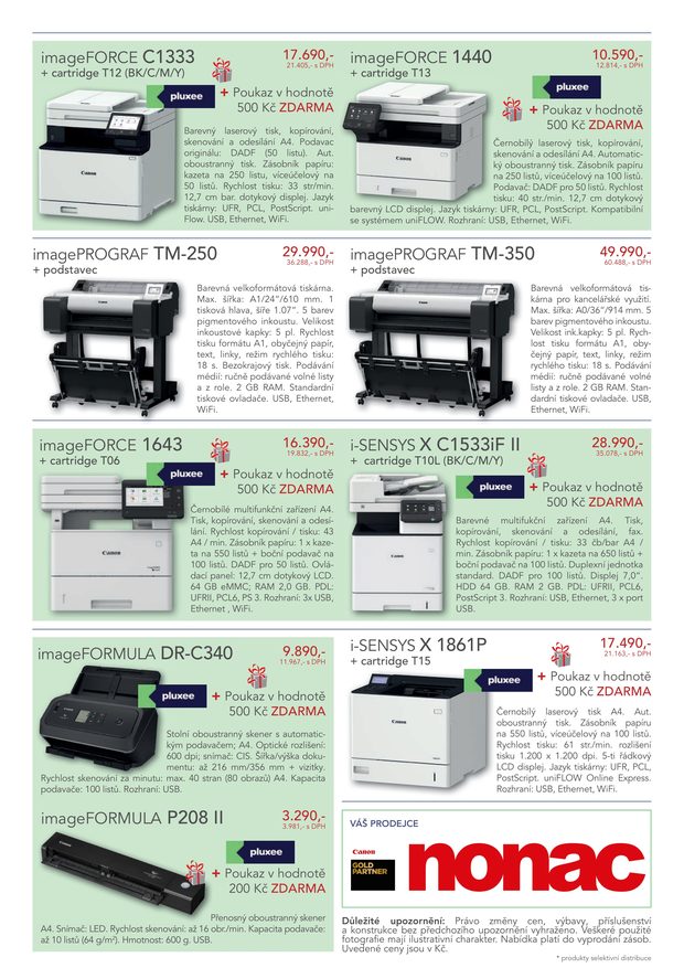 Leták infoCanAll B2B, strana 2 — imagePROGRAF TM-250/TM-350, i-SENSYS X, skenery